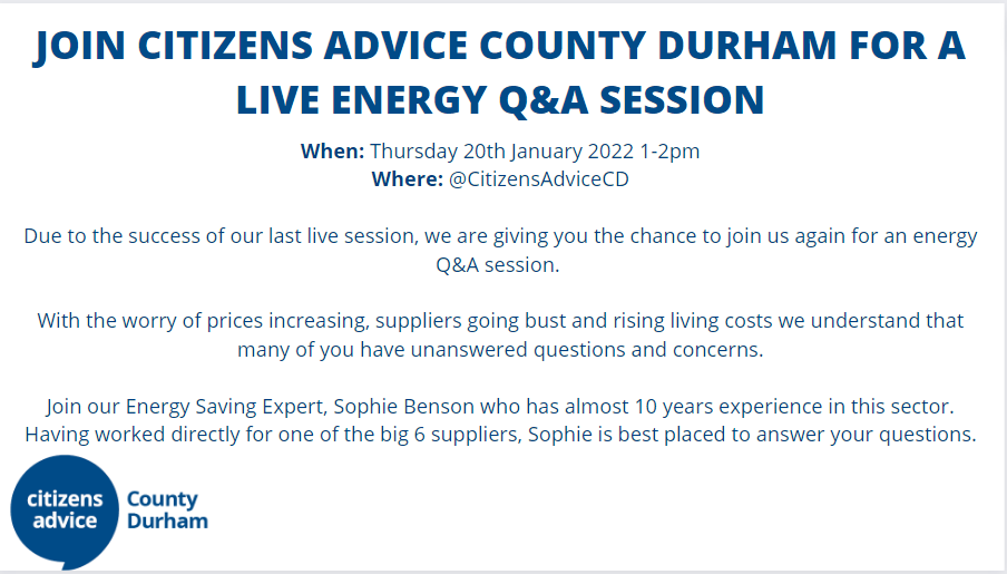 Big energy savings week – Join our live energy chat!