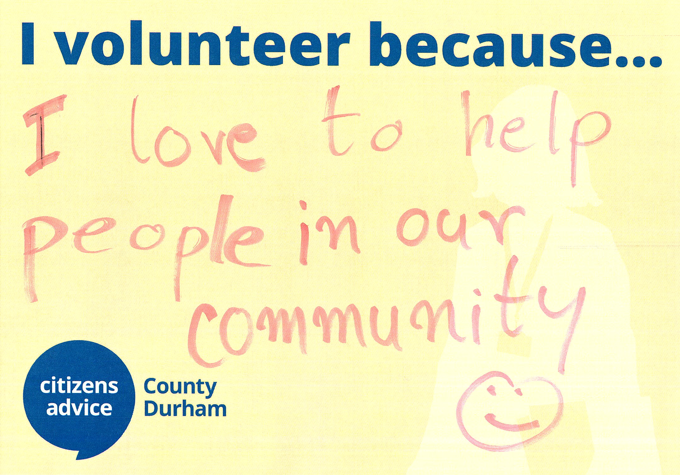 Students Apply now to become a volunteer with Citizens Advice County Durham